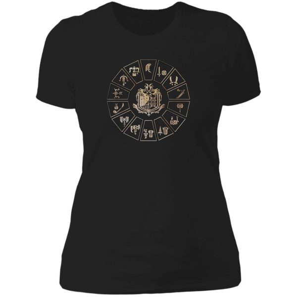 mhw weapon wheel lady t-shirt