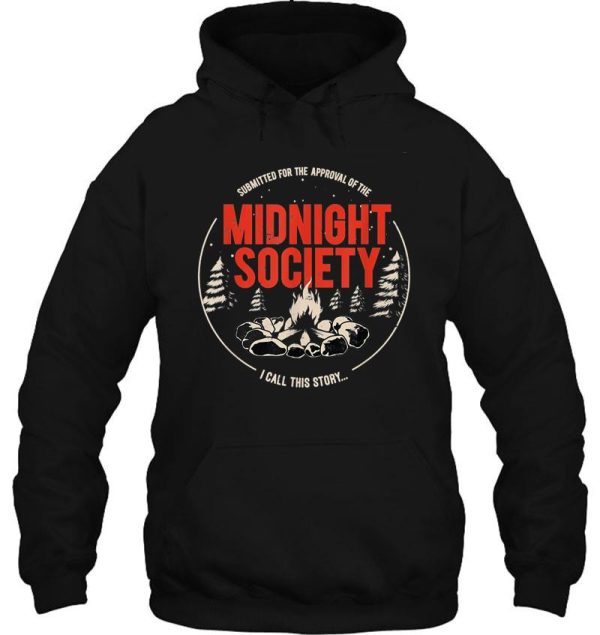 midnight society red text campfire hoodie