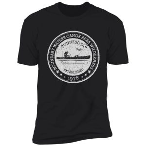 minnesota boundary waters vintage style stamp - white shirt