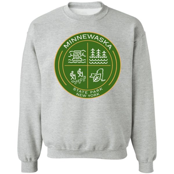 minnewaska state park heraldic logo sweatshirt