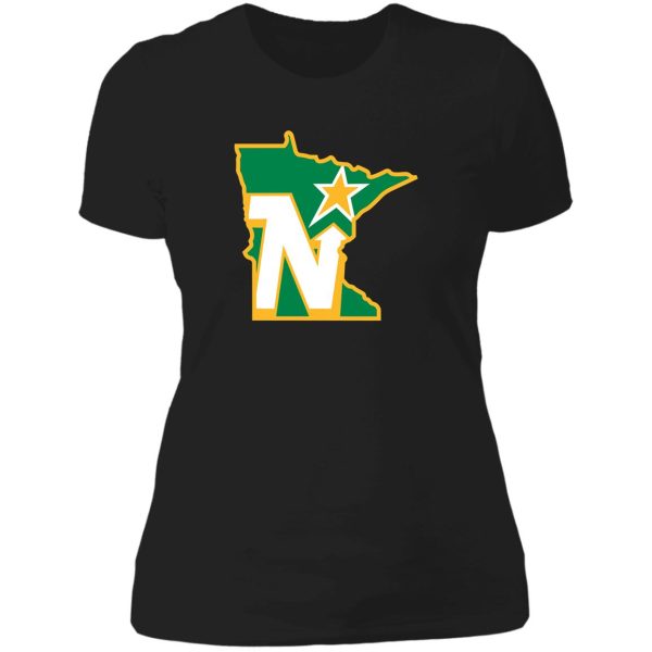 mn north star outline lady t-shirt