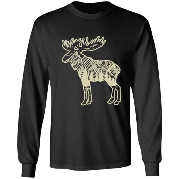 moose mountain vintage deer elk wildlife hunting hunter gift long sleeve