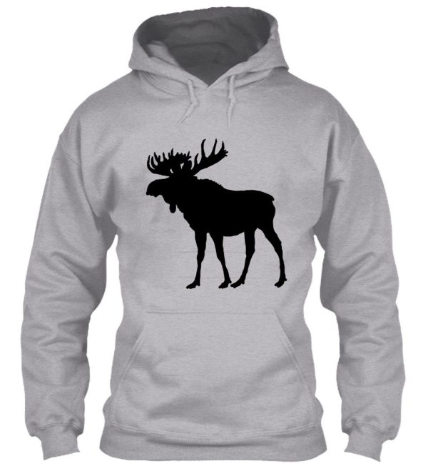 moose silhouette cabin wilderness decor and wear hoodie