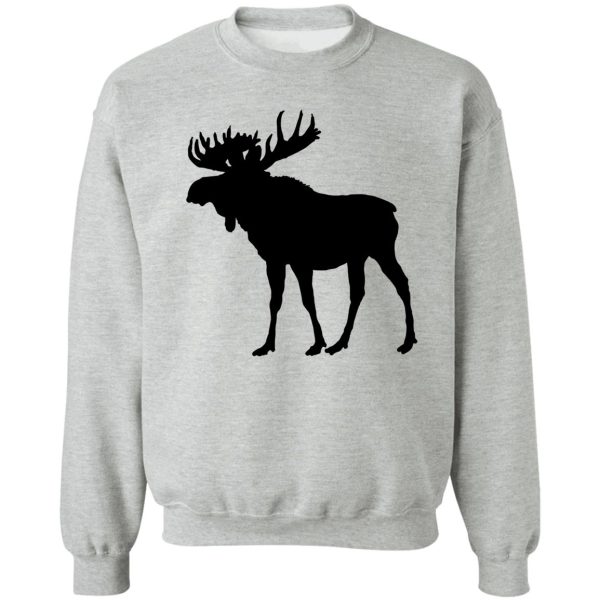 moose silhouette cabin wilderness decor and wear sweatshirt
