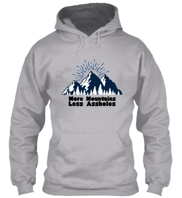 more mountains less assholes camping funny sayings mens and women gift ideas jokes design fun camping hoodie