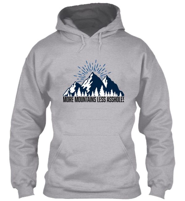 more mountains less assholes camping funny sayings mens and women gift ideas jokes design fun camping hoodie