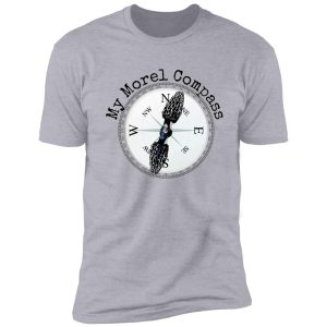 morel compass mushroom humor for mycologists shirt
