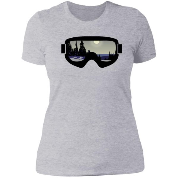 morning goggles goggle art dopeyart lady t-shirt