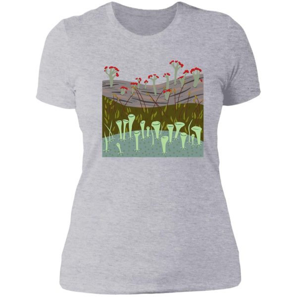 moss with lichens lady t-shirt