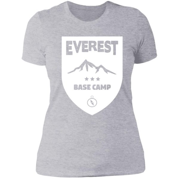 mount everest base camp lady t-shirt