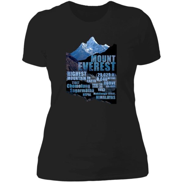 mount everest lady t-shirt