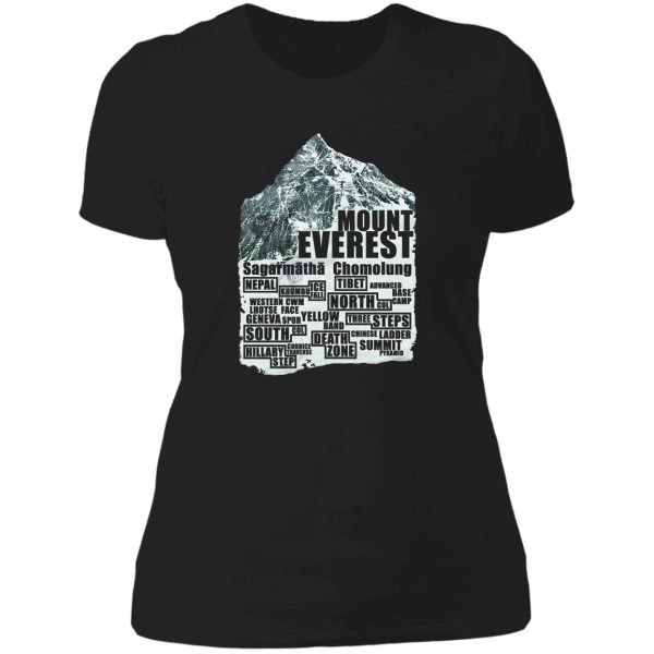 mount everest - routes lady t-shirt