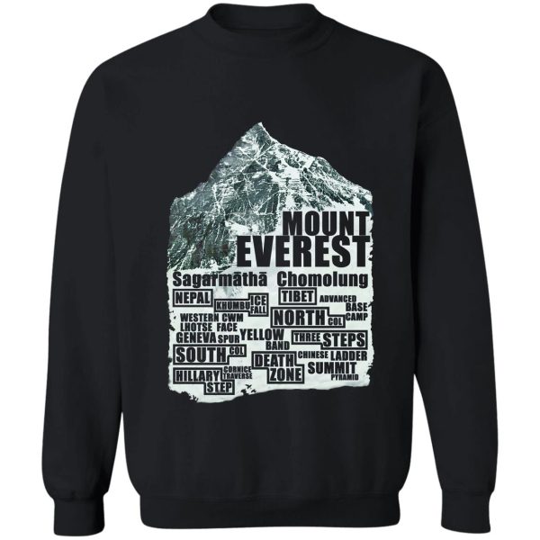 mount everest - routes sweatshirt