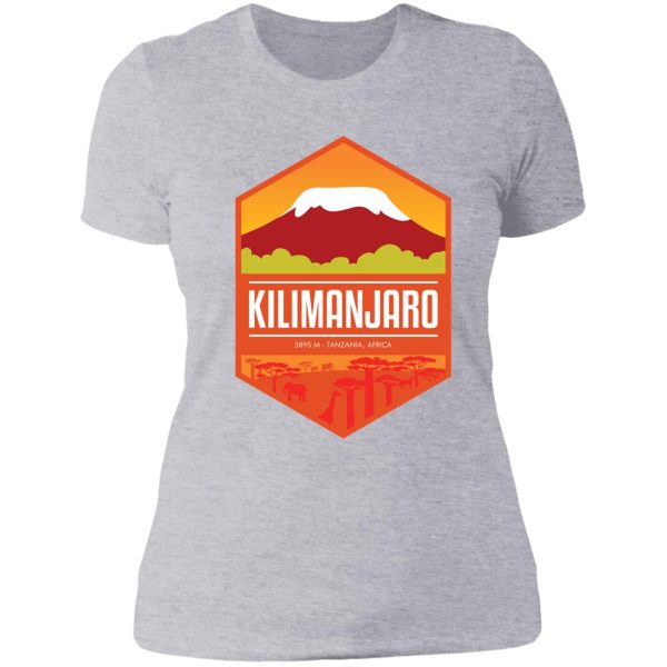 mount kilimanjaro - tanzania africa lady t-shirt