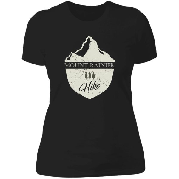 mount rainer washington mountain hike lady t-shirt