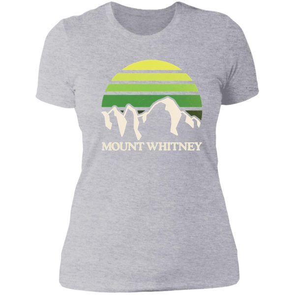 mount whitney mountain sun lady t-shirt