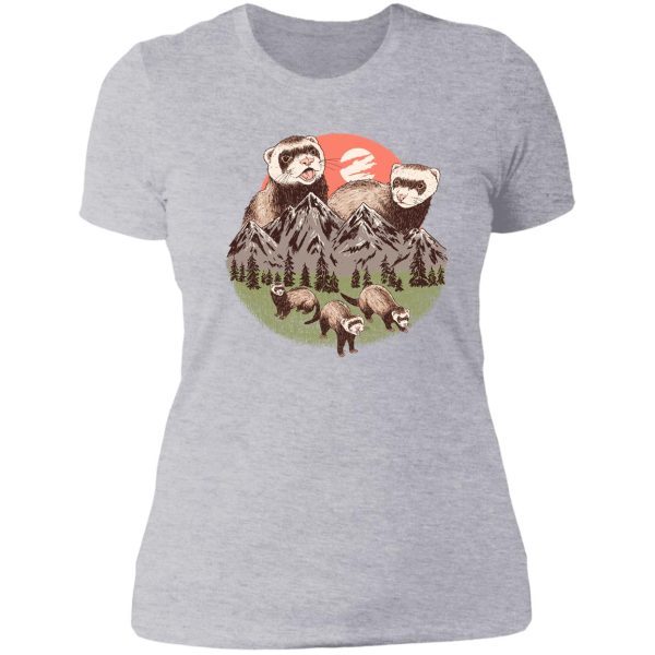 mountain ferrets lady t-shirt