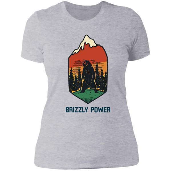 mountain grizzly power design lady t-shirt