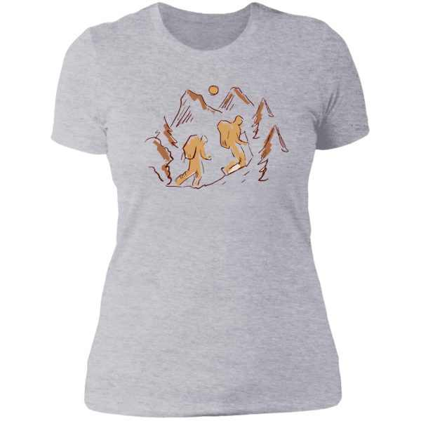 mountain hiking for camp lovers lady t-shirt