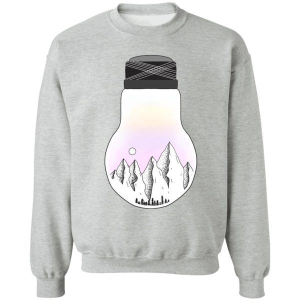 mountain lightbulb sweatshirt