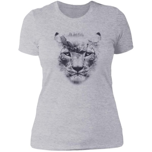 mountain lion exposure double surreal wilderness instructor lady t-shirt
