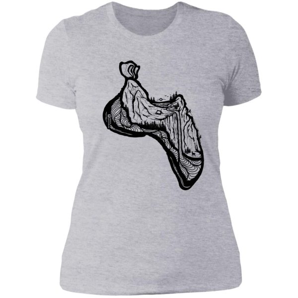 mountain of climbing shoe rock climbing bouldering lady t-shirt