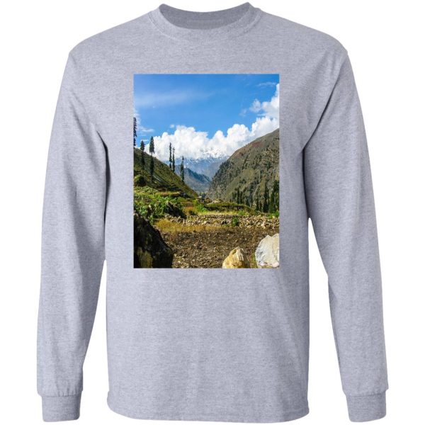 mountain trees with landscape - wildernessscenery long sleeve