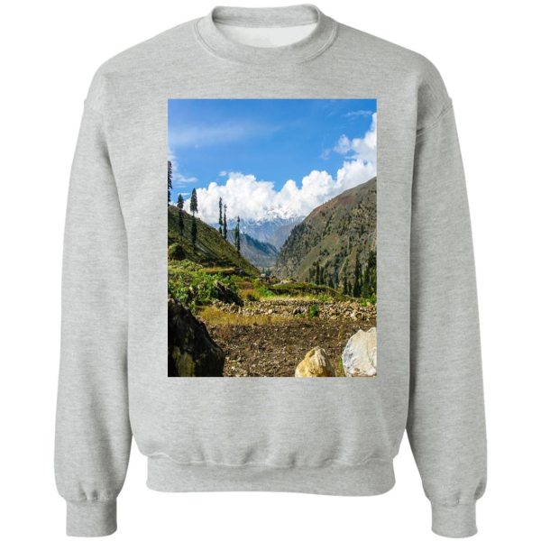 mountain trees with landscape - wildernessscenery sweatshirt