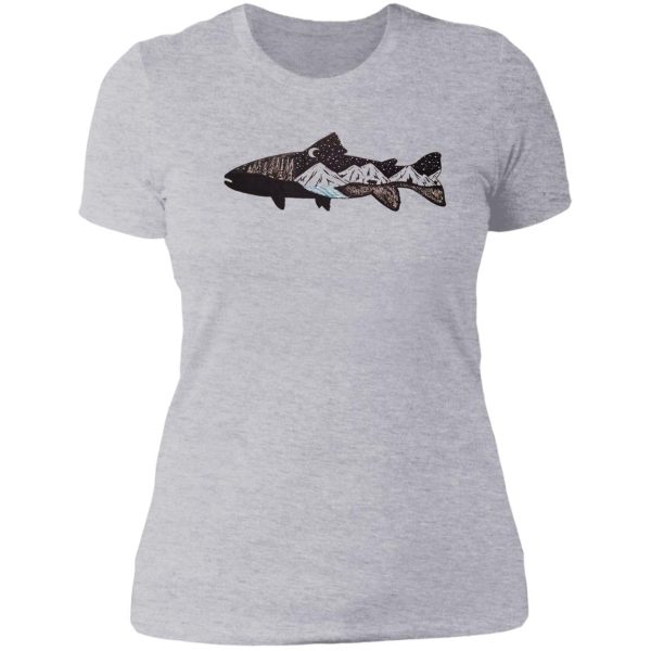 mountain trout lady t-shirt