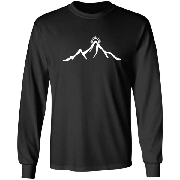 mountain with sun - hiking long sleeve