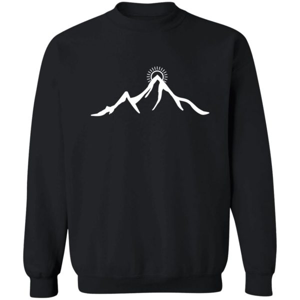 mountain with sun - hiking sweatshirt