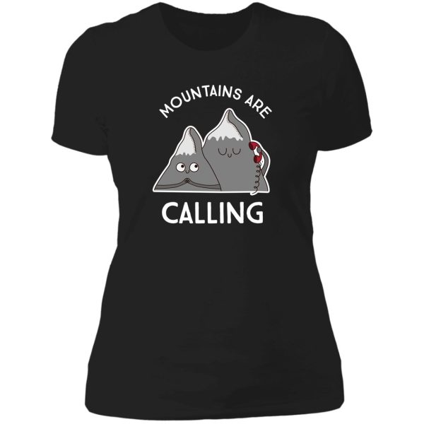 mountains are calling lady t-shirt