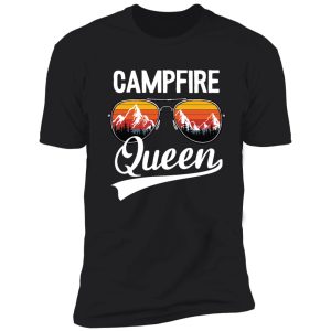 mountains vintage campfire queen shirt