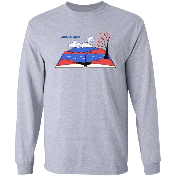 moutizey japanese art mountain hiking long sleeve