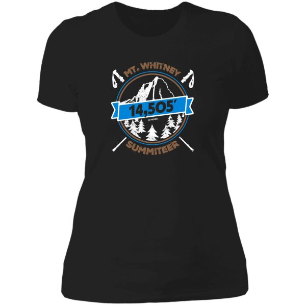 mt. whitney summiteer lady t-shirt