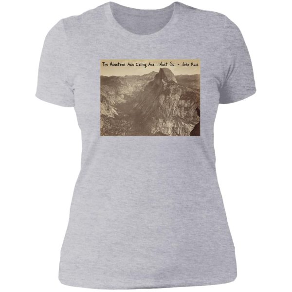 muir - yosemite mountains lady t-shirt