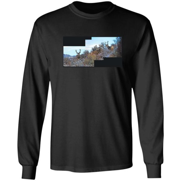 mule deer art photography 2 long sleeve