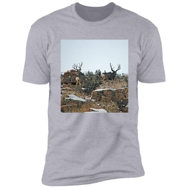 mule deer bucks first snow shirt