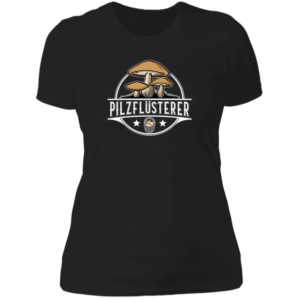 mushroom whisperer mushroom collecting mushroom collectors lady t-shirt