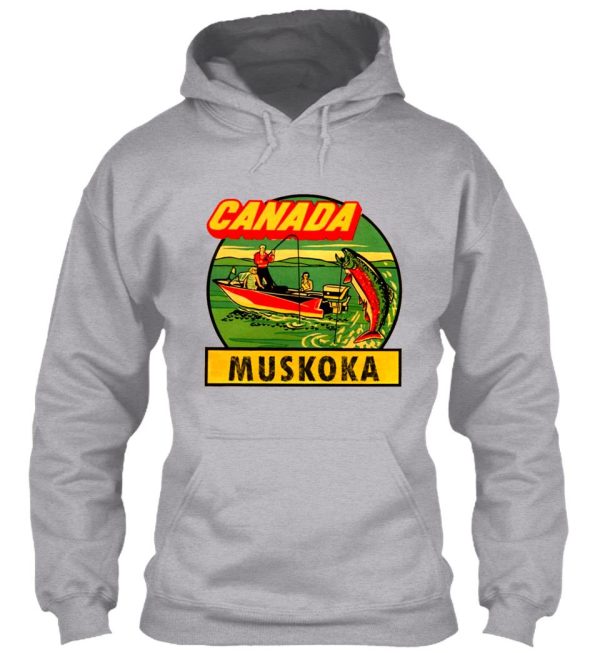 muskoka ontario canada vintage travel decal hoodie