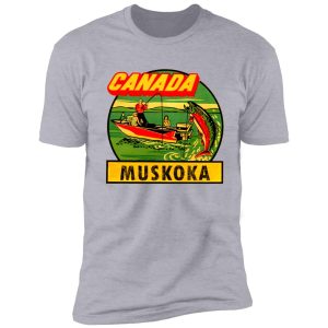 muskoka ontario canada vintage travel decal shirt