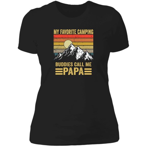 my favorite camping buddies call me papa nature adventure hiking gift for fathers day lady t-shirt