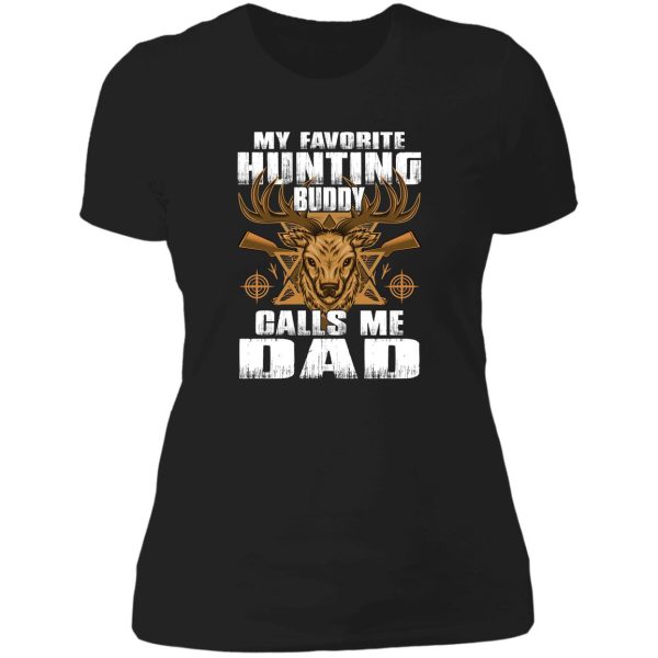 my favorite hunting body calls me dad deer hunting hunter american deer hunting apparel hunter graphic flag lady t-shirt