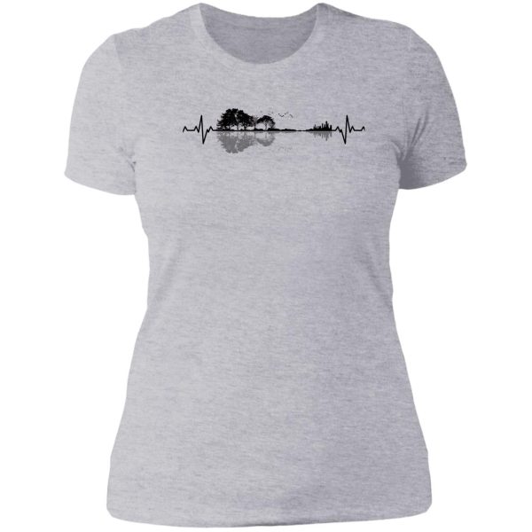 my heart beats for music & nature lady t-shirt