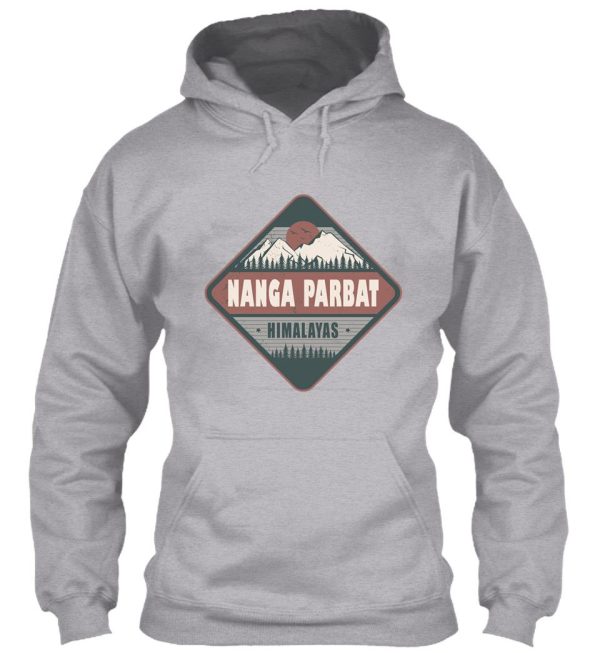 nanga parbat himalayas vintage hiking design hoodie