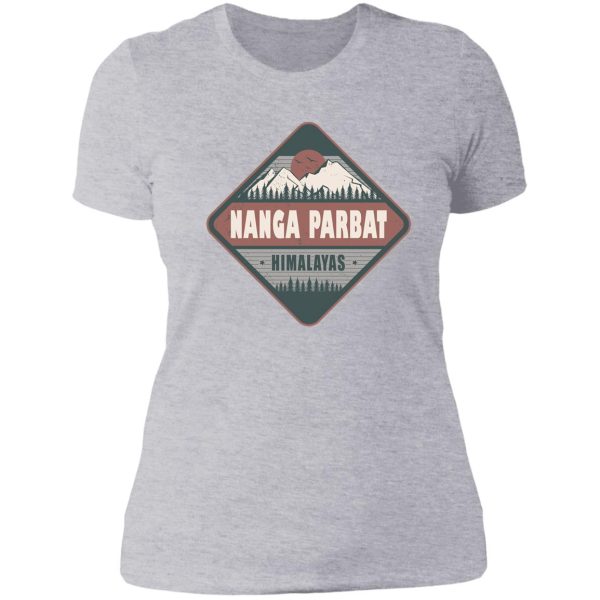 nanga parbat himalayas vintage hiking design lady t-shirt