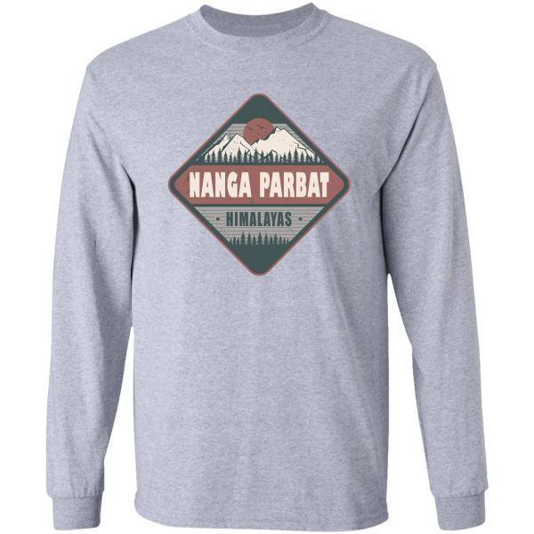 nanga parbat himalayas vintage hiking design long sleeve