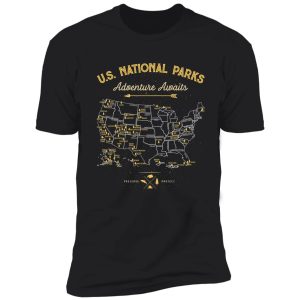 national park map vintage t shirt - all 59 national parks gifts men women kids shirt