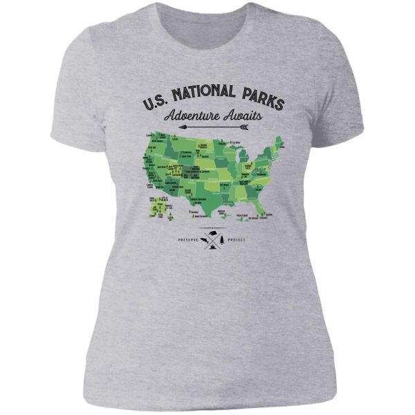 national park map vintage t shirt - all 59 national parks gifts t-shirt men women kids lady t-shirt