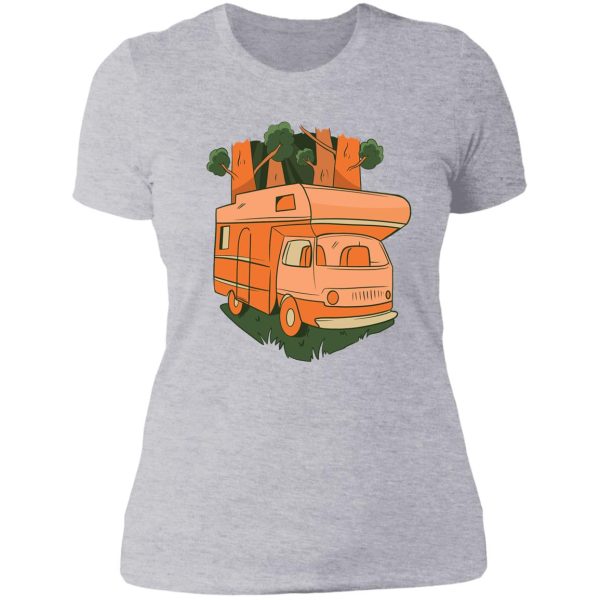 nature caravan camping lady t-shirt